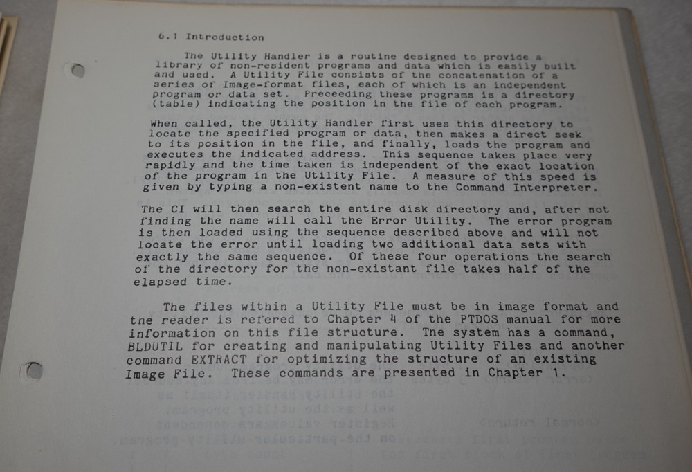 PTDOS 1.4 Processor Technology Disk Operating System 1977 Original User's Guide