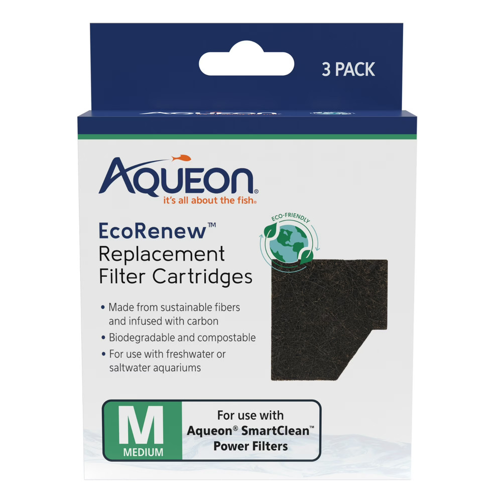 Aqueon EcoRenew Replacement Filter Cartridges Medium, 3-Pack