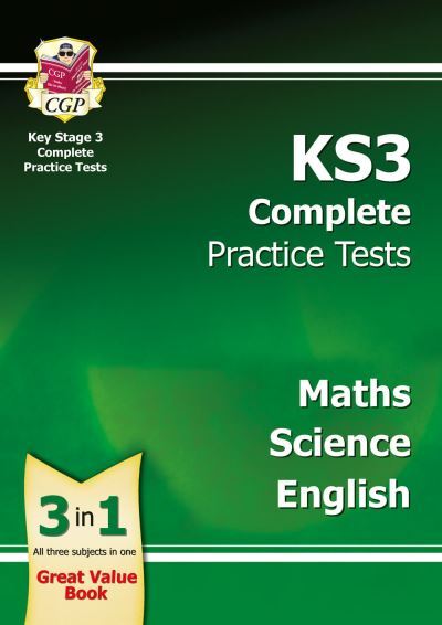CGP Books : KS3 Complete Practice Tests - Maths, Sci FREE Shipping, Save £s
