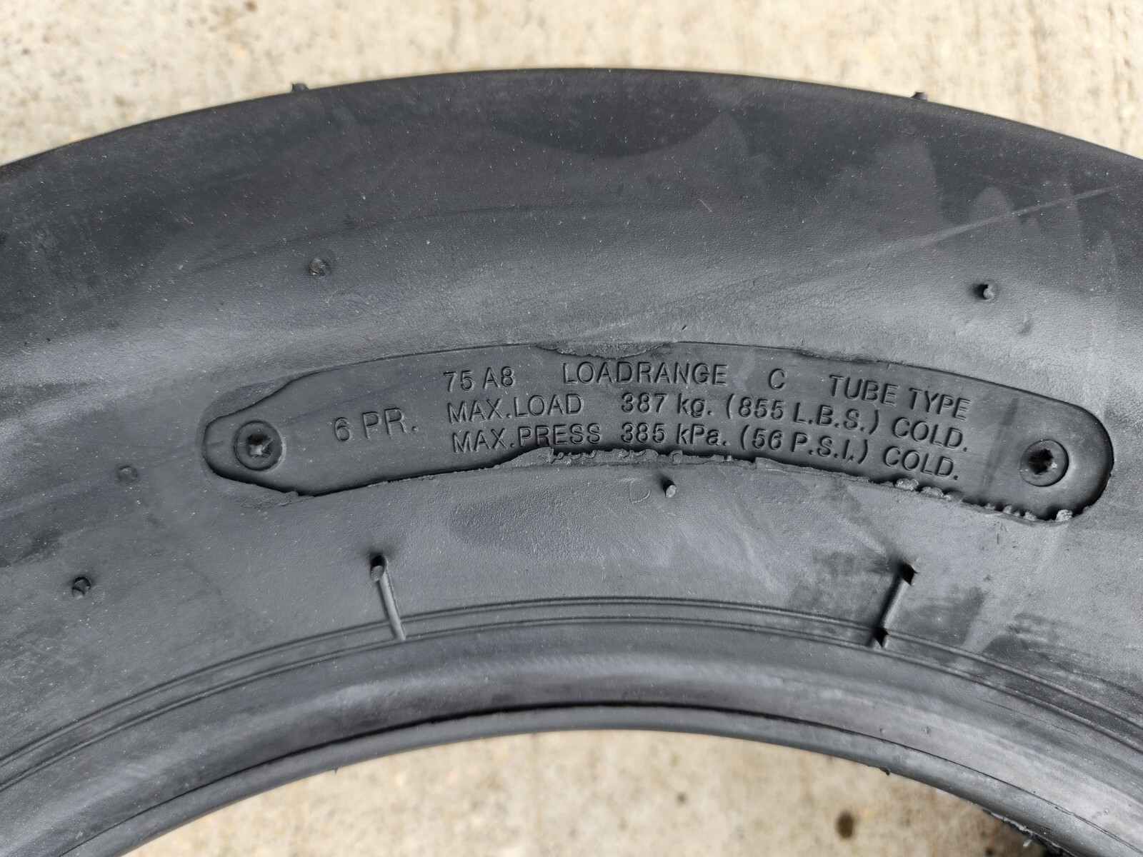 2 - 6.00-16 6P Deestone D401 Tri Rib F-2 TIRES and TUBES DS5125 600-16 600/16 F