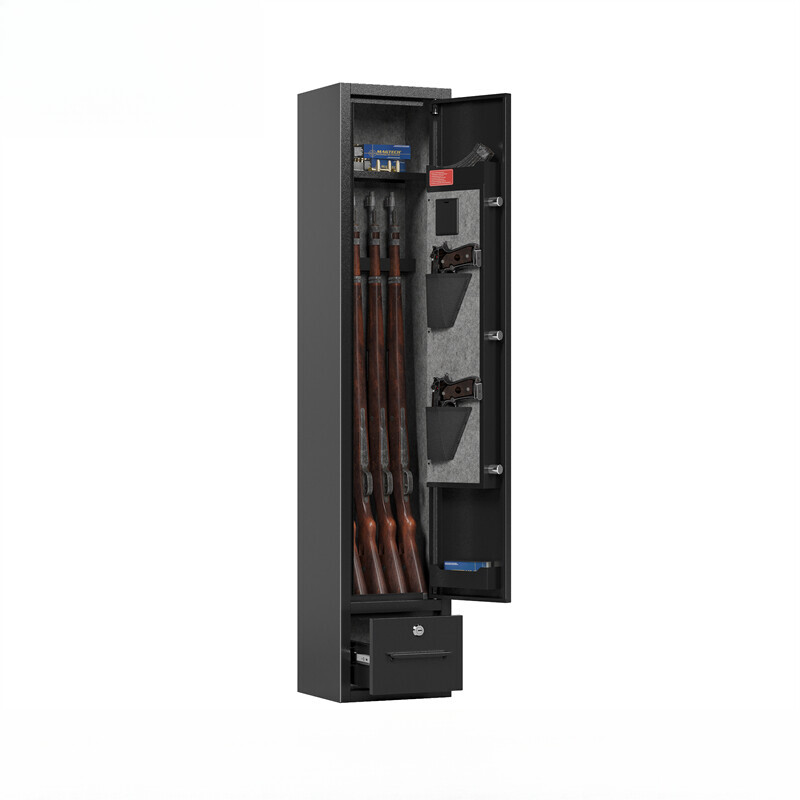 4 - Gun Capacity Rifle Safe Digital Lock for Quick Access Removable Shelf