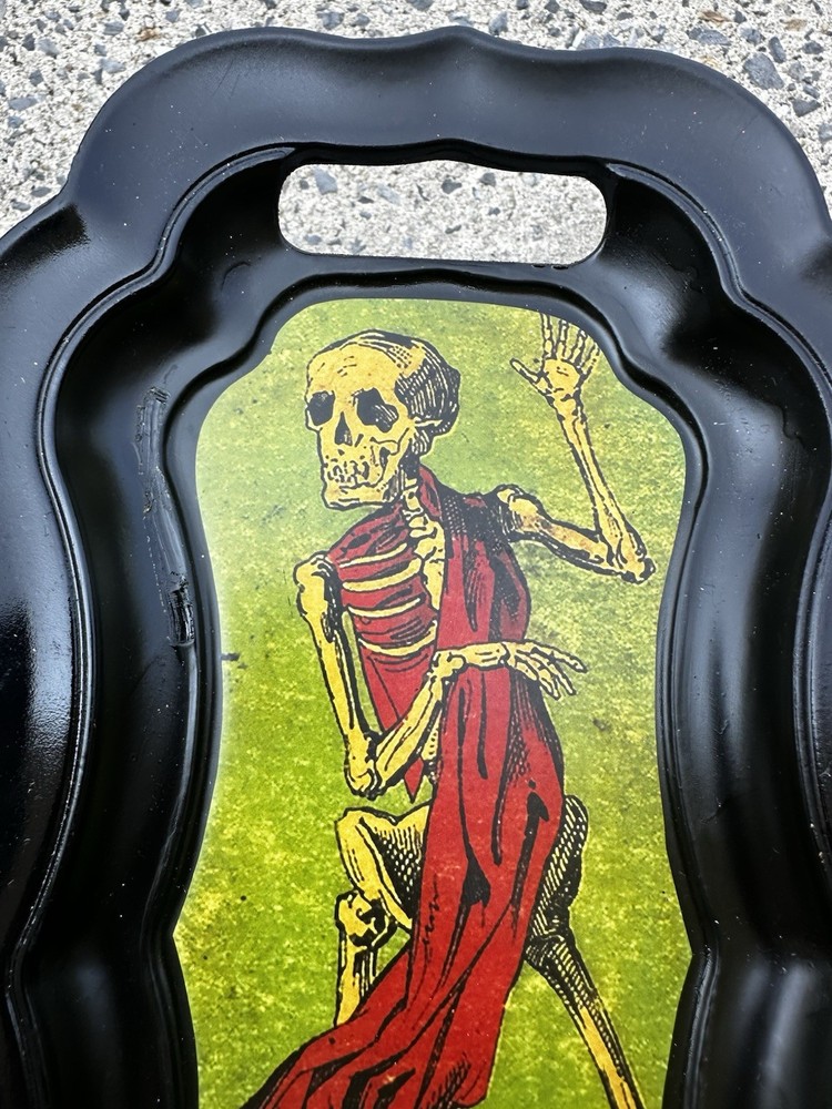 Skull SERVING TRAY Black/ Red Scarf Bones HALLOWEEN 🎃 🦴