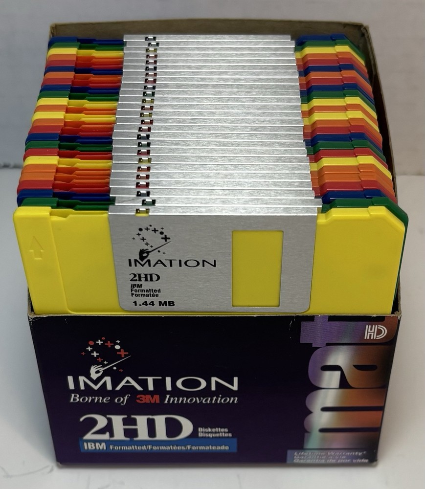 3M Imation 3.5" Floppy Disks Diskettes 25 Pack IBM Formatted 1.44MB