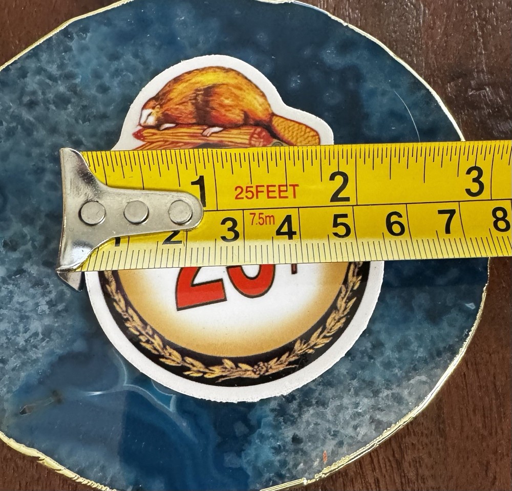 Beaver 25 Cent Gumball Machine Sticker