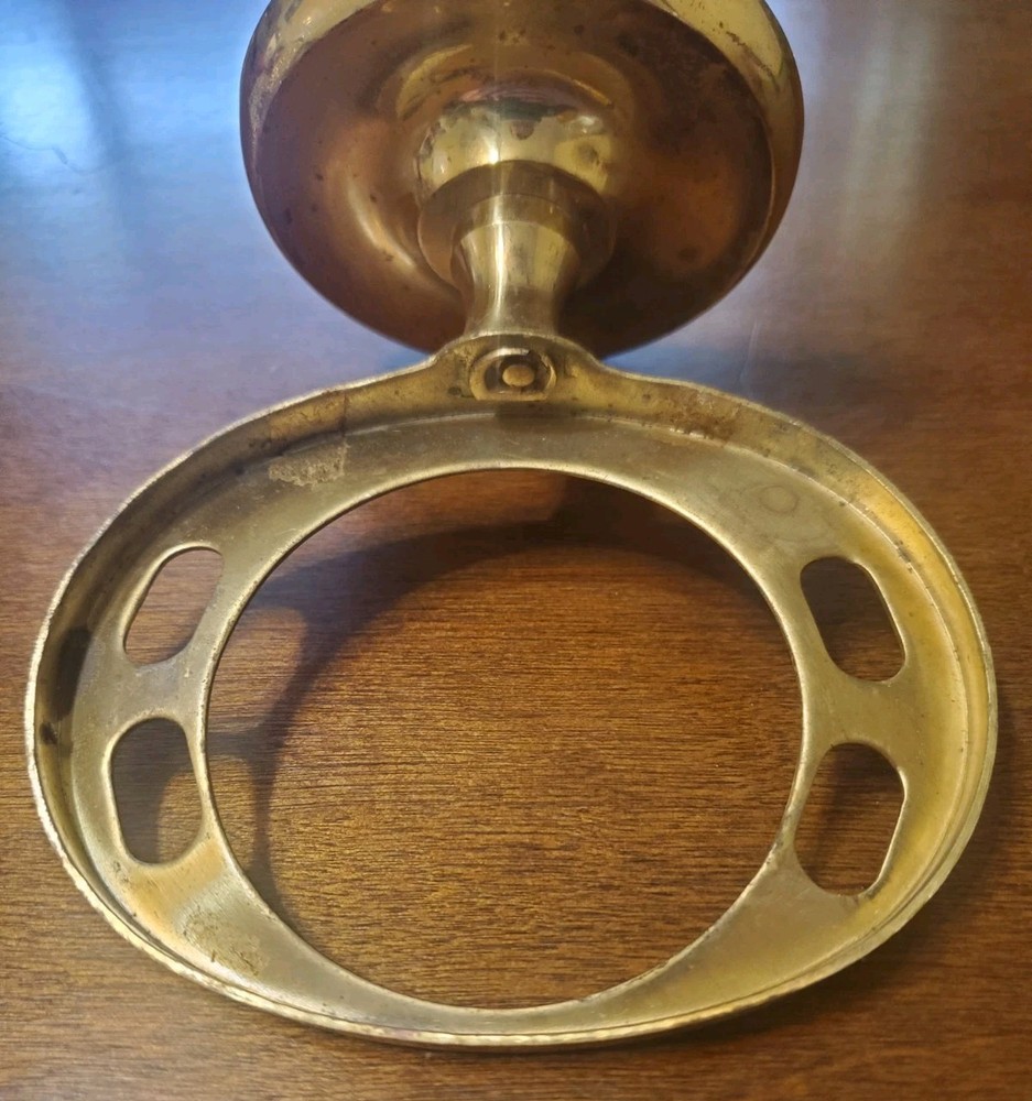 Vintage Brass Toothbrush Holder Wall Mount (Missing Bracket)
