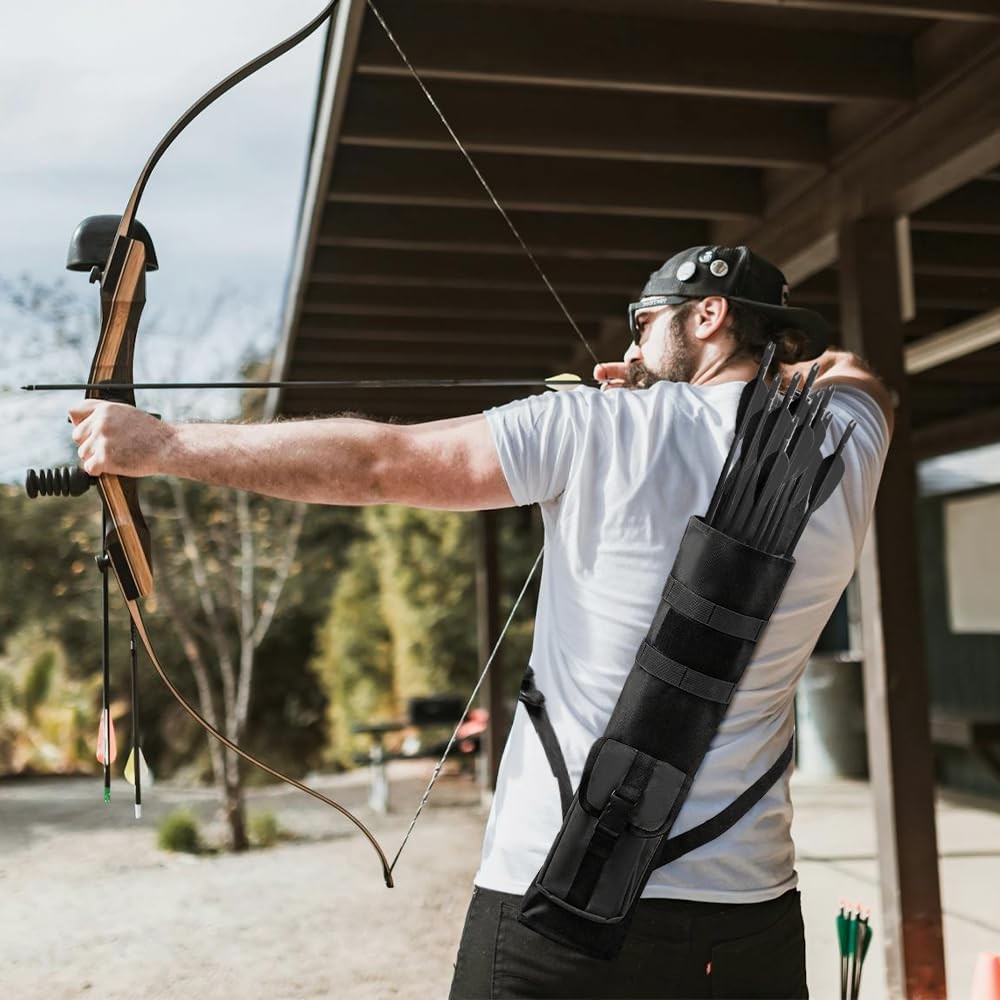 Archery Lightweight Back Quiver, Adjustable With Molle System Shoulder Holder...