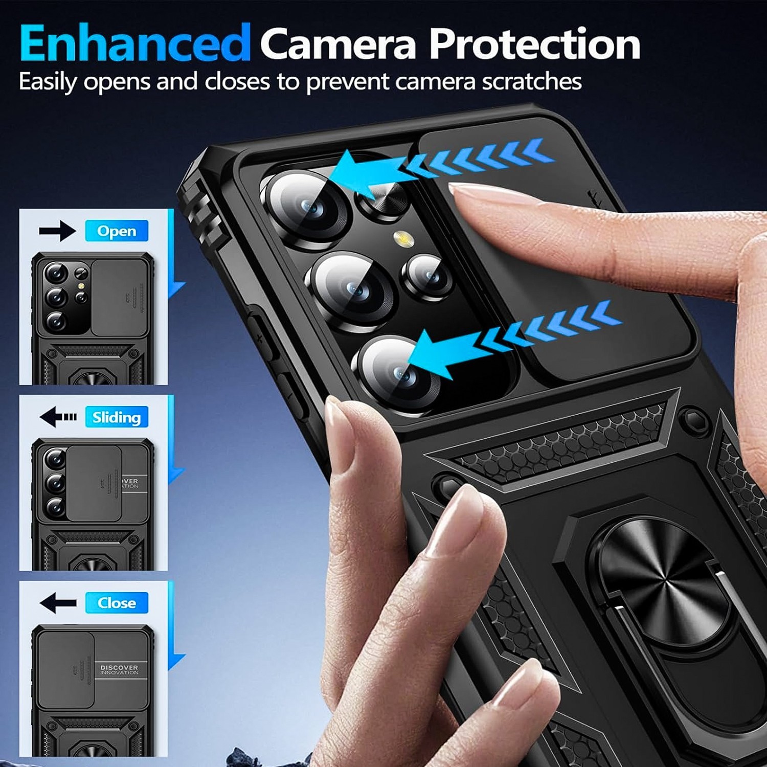 For Samsung Galaxy S26 Ultra Case /S26/S26 Plus Phone Cover + Tempered Glass