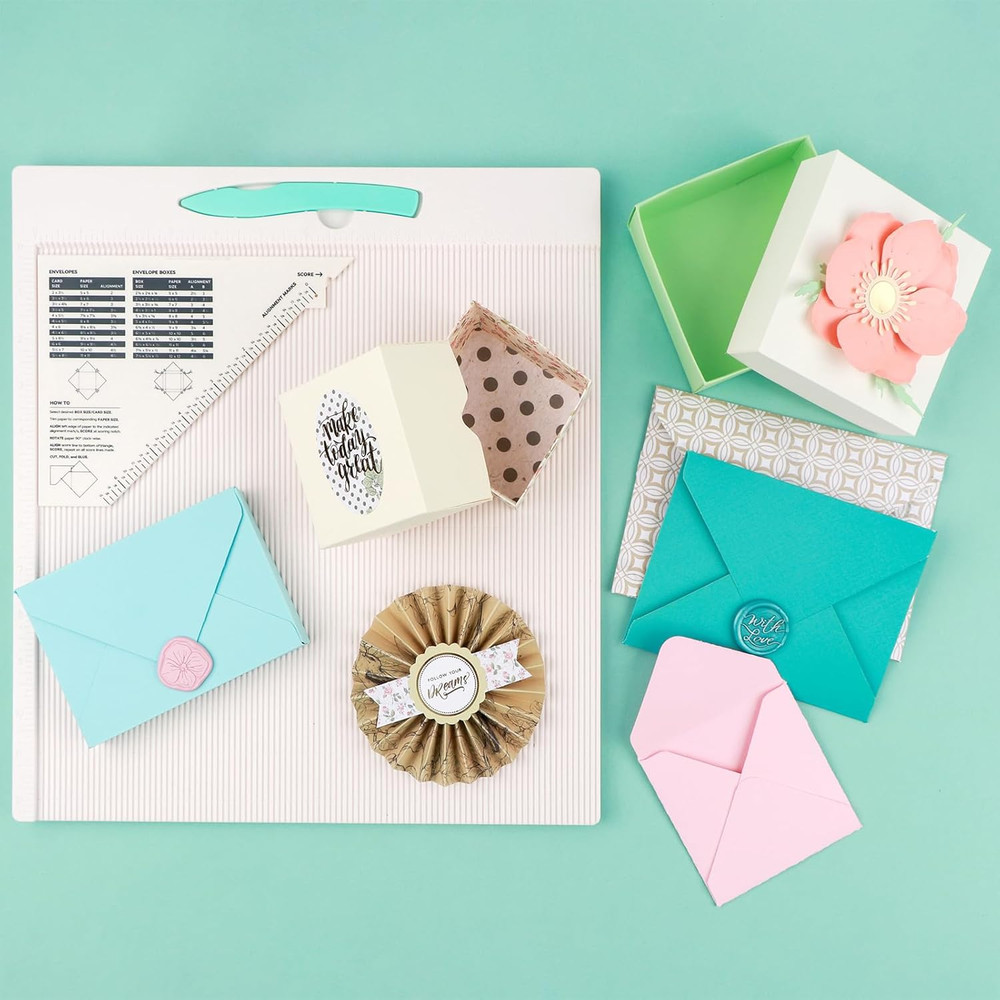 12X12" Scoring Board for Making Envelopes,Envelope Boxes&Gift Boxes–Large Multi-