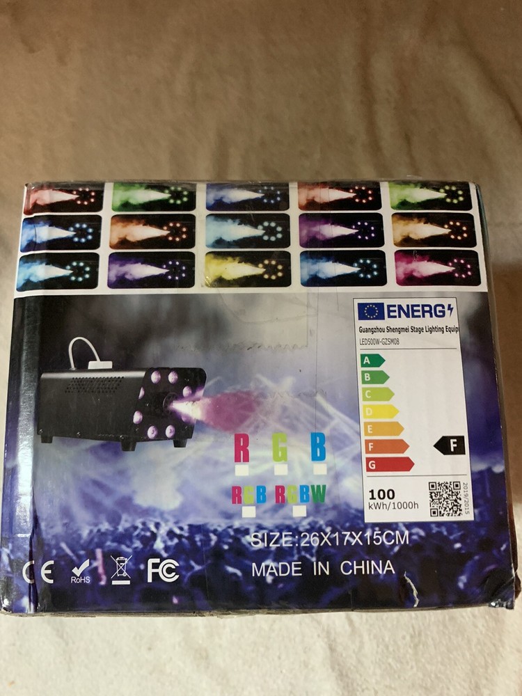 Itshiny Fog Machine Colorful LED Lights Strobe Effect Wireless Remote Continuous