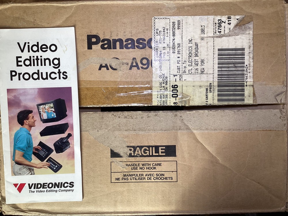 Panasonic AG-A96 Video Production Editing Controller w/ Textbook , Original Box