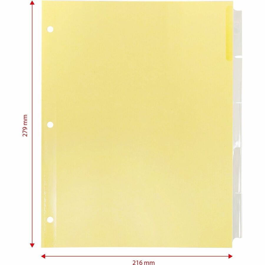 Business Source BSN20068 Ring Binder Index Divider 5 Tab Buff