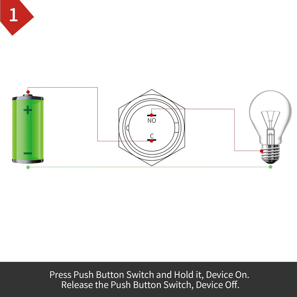 16Mm Momentary Push Button Switch High round Cap Waterproof Aluminum Shell High
