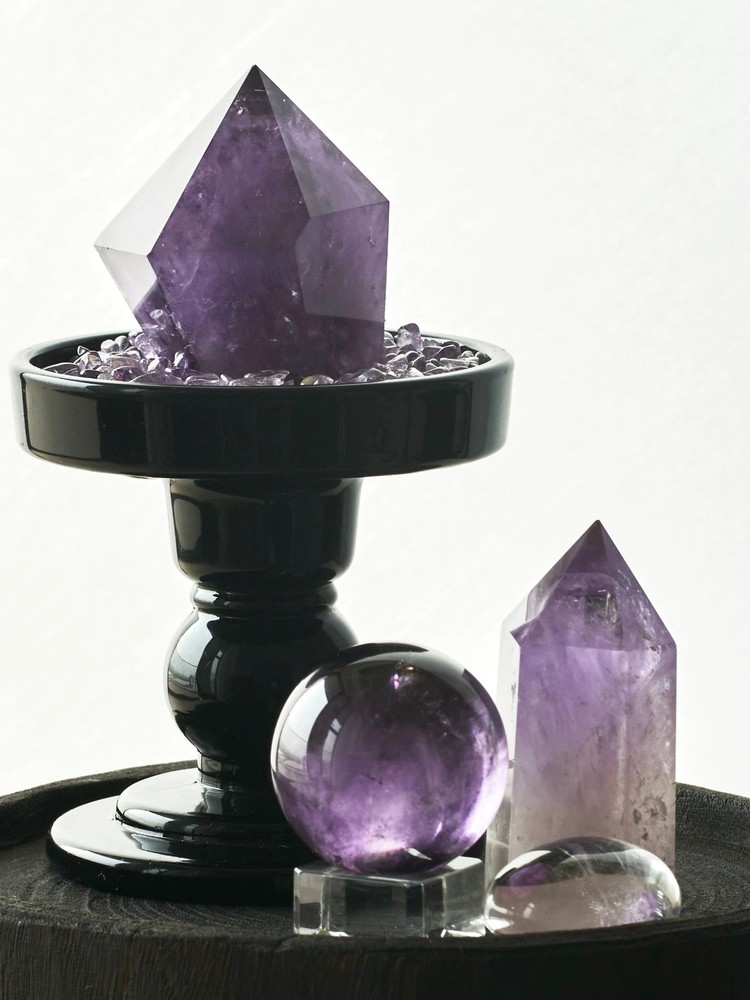 Natural Amethyst Energy Array Ornament - Premium Home Decor