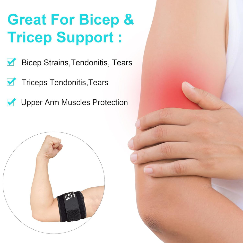 Bicep & Tricep Tendonitis Brace Compression Sleeve - S/M Width (3")