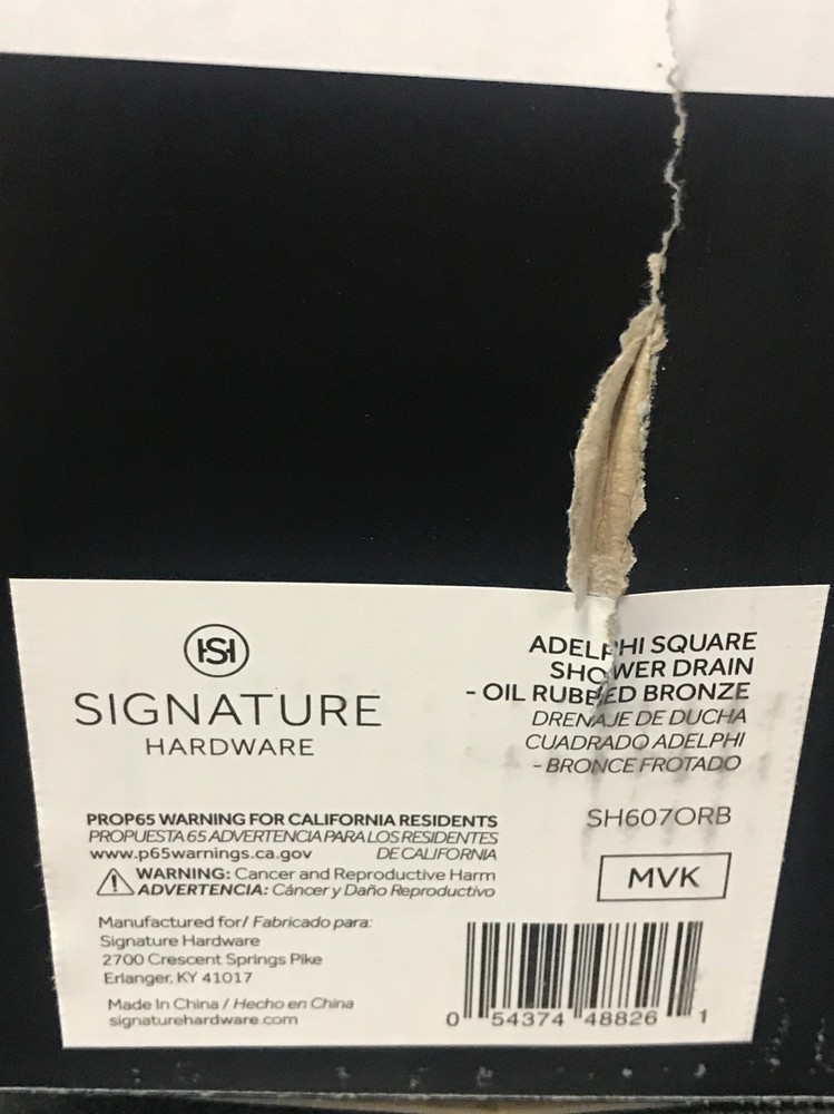 Signature Hardware Adelphi Square Shower Drain