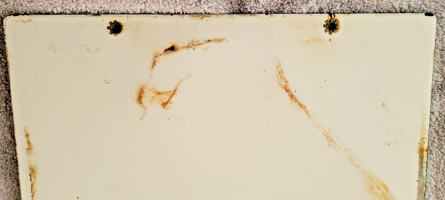 Original 1960 Sky Chief Su-preme Texaco Petrox Porcelain Sign 18" x 12"