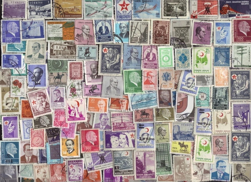 300 All Different TURKEY Stamps