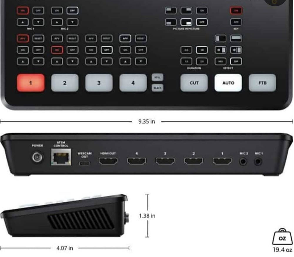 Blackmagic ATEM Mini Pro Iso HDMI Switch Video Interface - Open box (NEW)