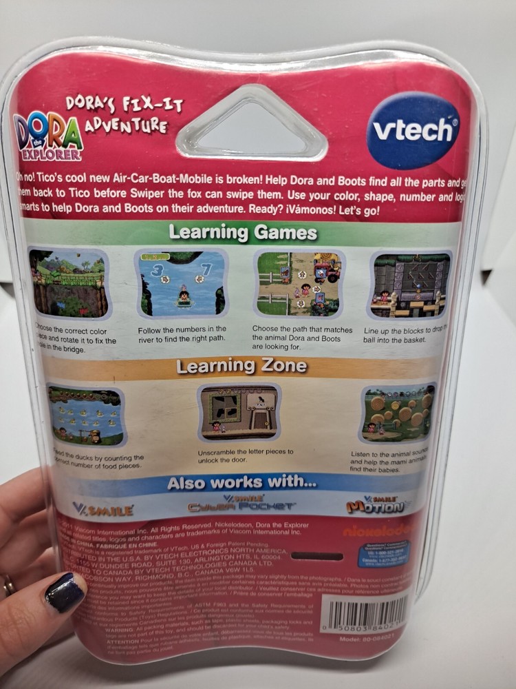 vtech vsmile pocket learning system Dora's Fix-it Adventure Game (2011)