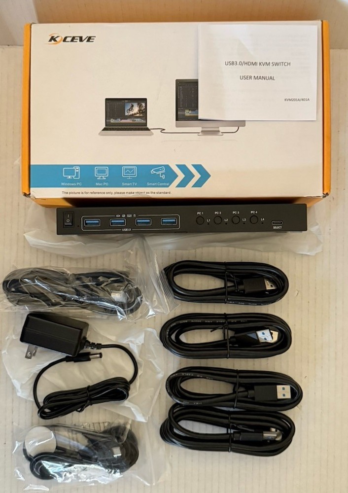 4 Ports USB 3.0 HDMI KVM Switch