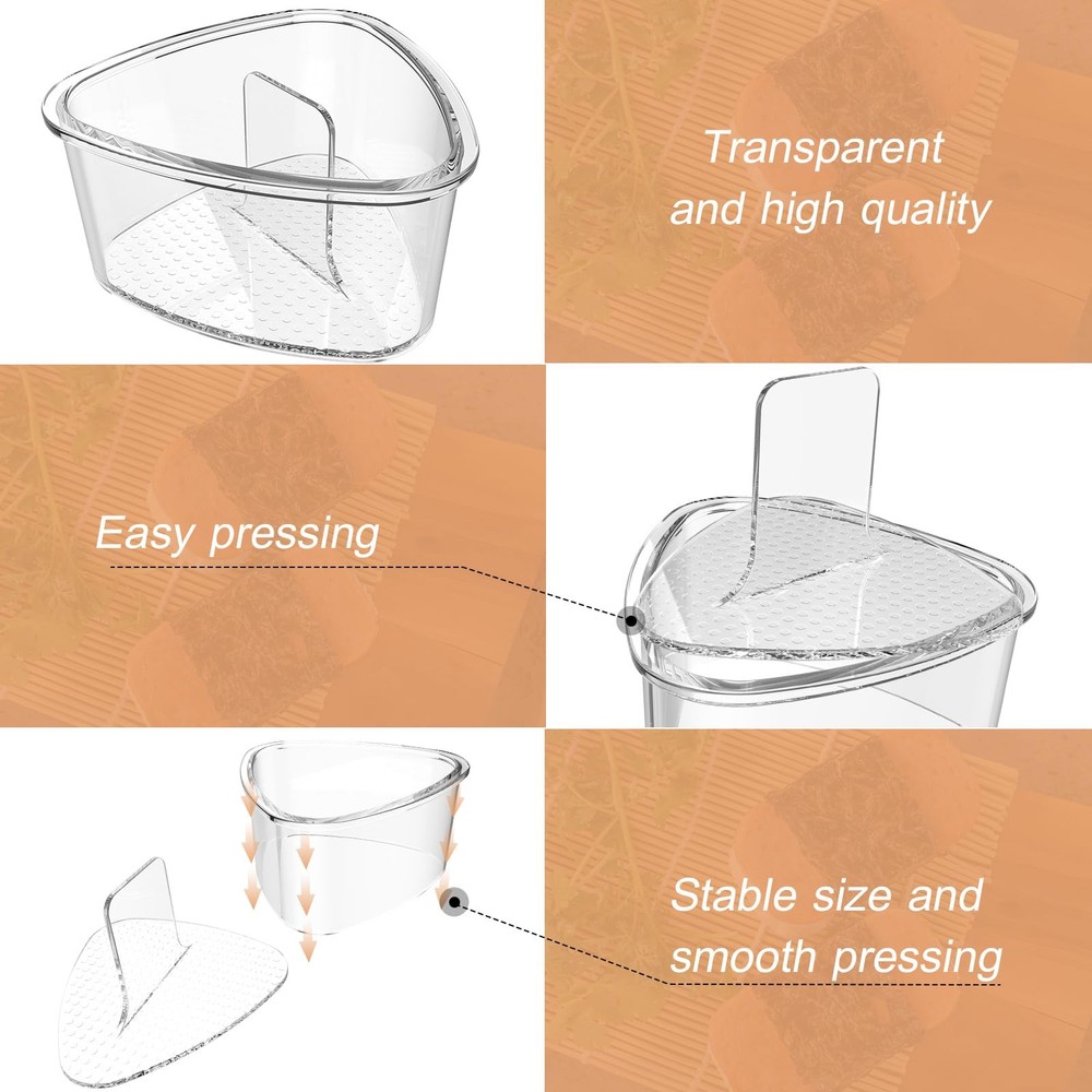 2PCS Clear Onigiri Rice Ball Mold Makers,Triangle Large,
