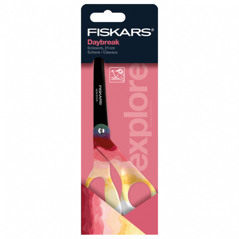 Fiskars Explore Collection Non-Stick Pattern Scissors: 8 in. / 1-pack (Daybreak)