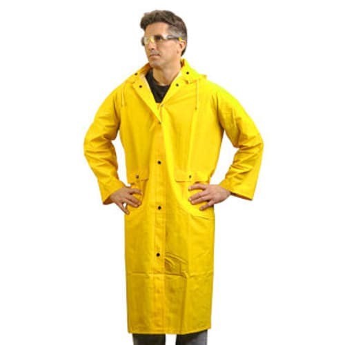 1- HEAVY DUTY WATERPROOF OUTDOOR FISHING CONSTRUCTION PVC RAIN COAT JACKET XLG