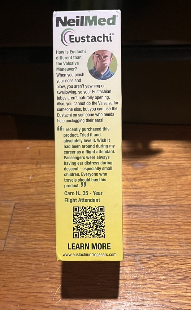 NeilMed Eustachi Safely Pop Blocked Ears - Treating Negative Middle Ear Pressure