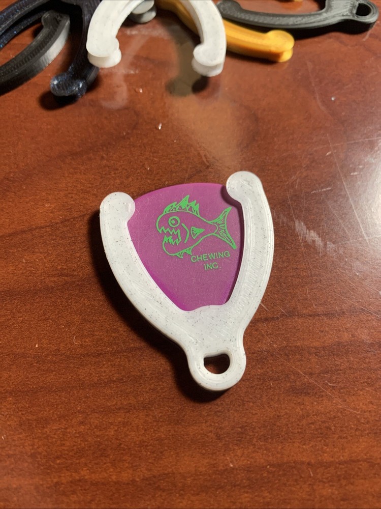 Guitar Pick Holder Key Chain Guitar Accessory Travel Fun Gift Idea 2 Pack