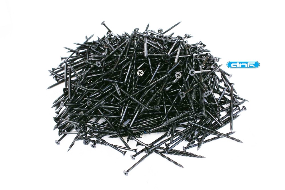 #6 X 3" 500 PACK PHILLIPS BUGLE TWINFAST TYPE SCREWS HARDENED BLACK PHOSPHATE