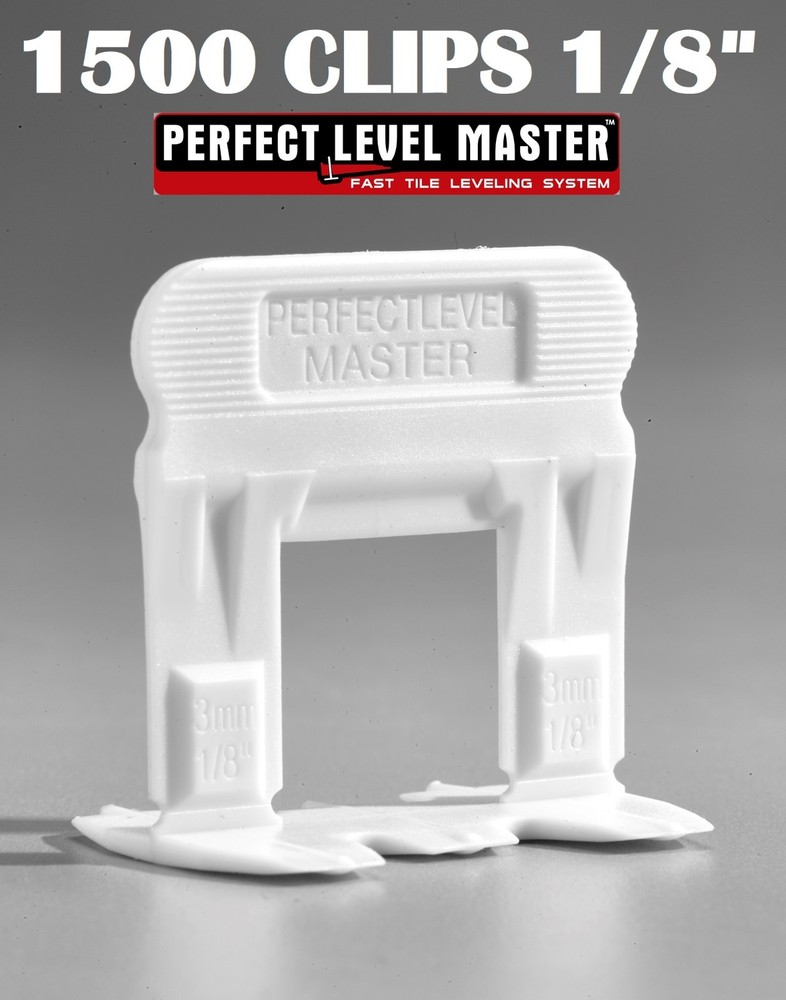 1/8" T-Lock 1500 Clips - Perfect Level Master  - Tile Leveling System spacers