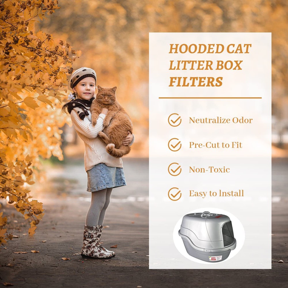Activated Carbon Deodorizing Filter For Cat Litter Box Replacement Pet Clean Uts