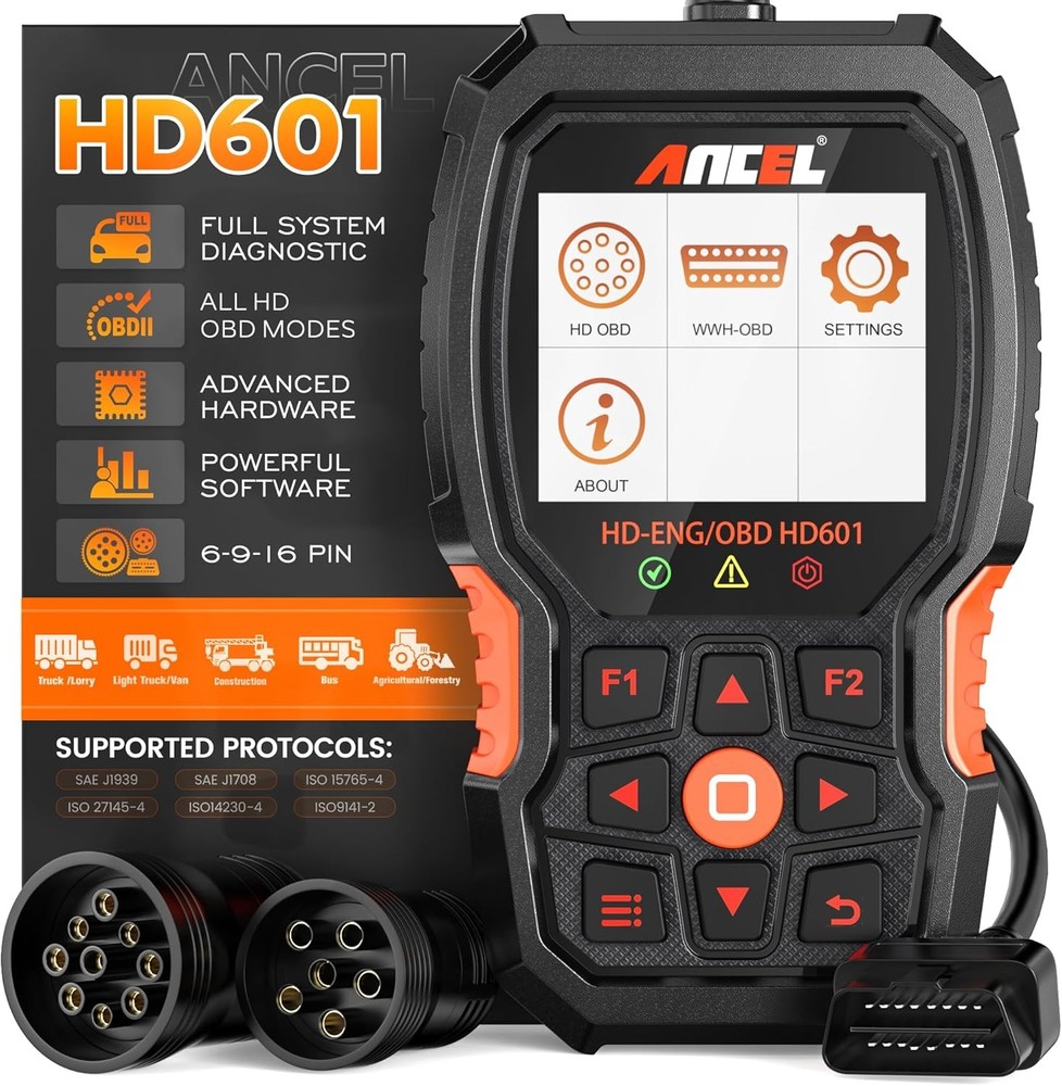 Heavy Duty Truck Scanner HD601 Diesel Diagnostic OBD2 Scan Tool & Code Reader