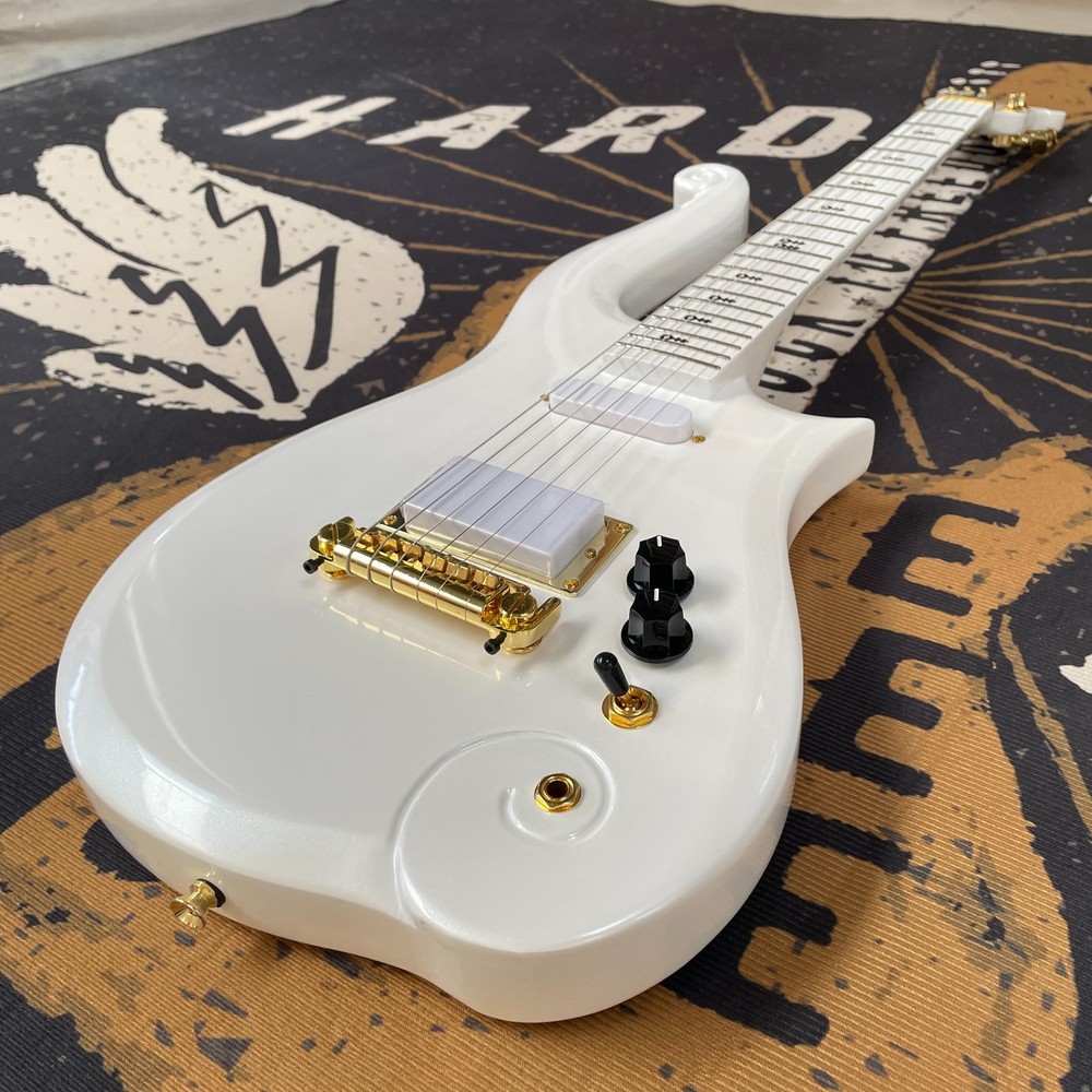 White Cloud Prince Electric Guitar 6String Custom Inlay Free Ship