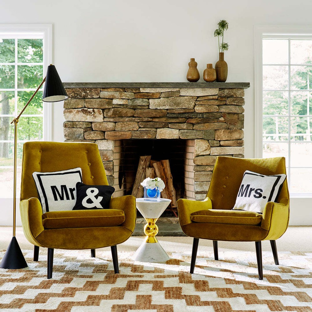 NEW Jonathan Adler '&' Needlepoint Pillow 17x17cm