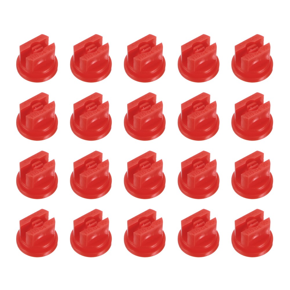 20-Pack Flat Fan Spray Tip, 110 Degree Plastic Spray Nozzle Tips [Red]
