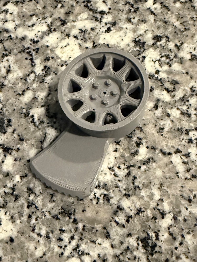 Flysky GT5 Thumb Steering Wheel - Crawler 3d print grey