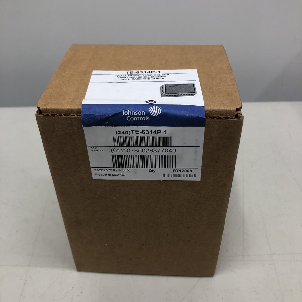 Johnson Controls Wall Mount Temp Sensor TE-6314P-1 With Base And Cover