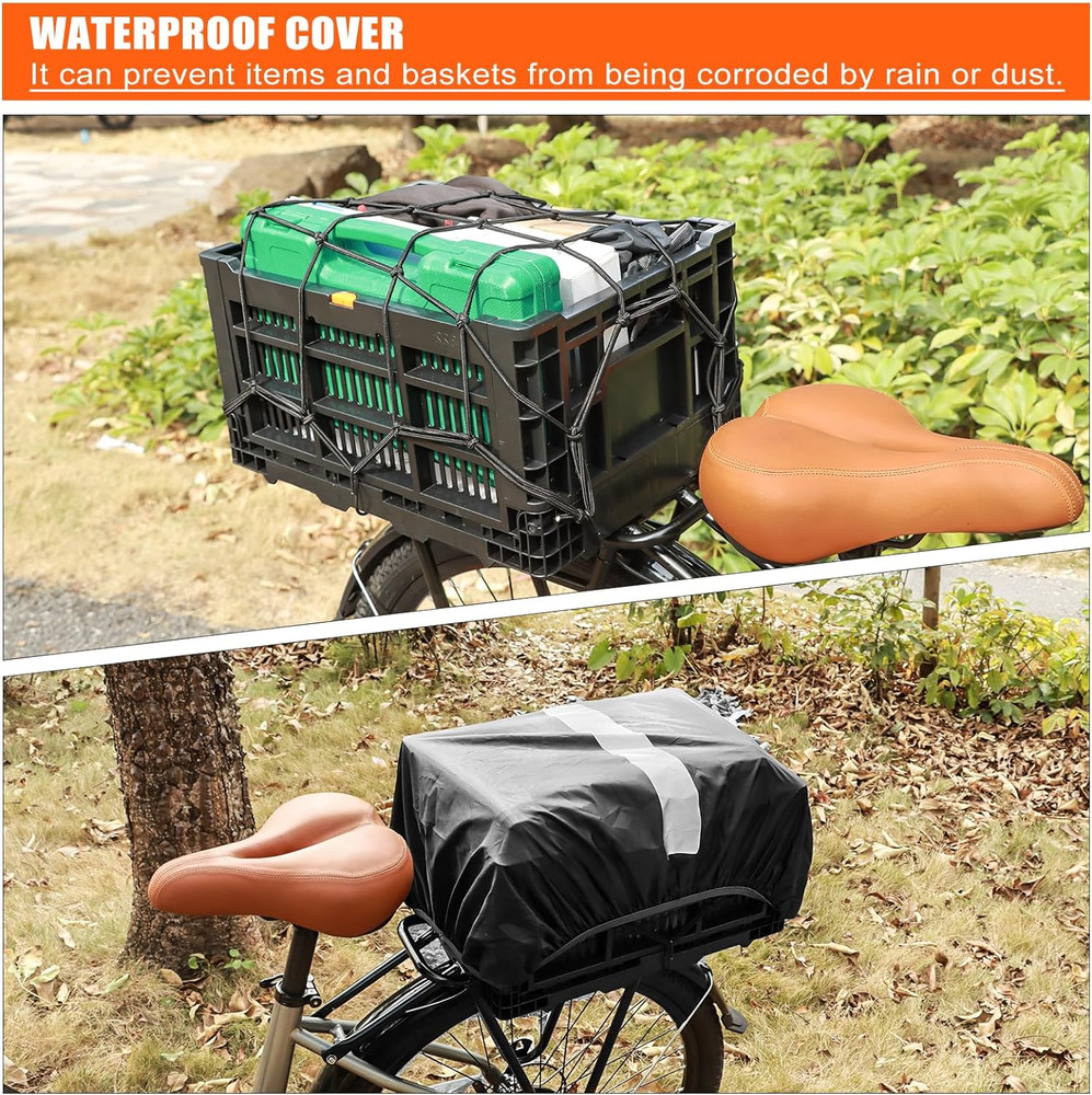 Folding Bicycle Rear Basket Bicycle Handle Rack Packaging Bracket Basket Kit