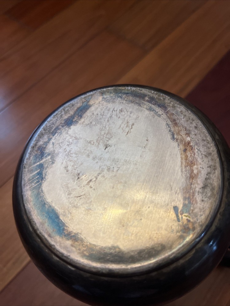 WM Rogers Silver Plated 917 With Guard Pitcher With Ornate Handle