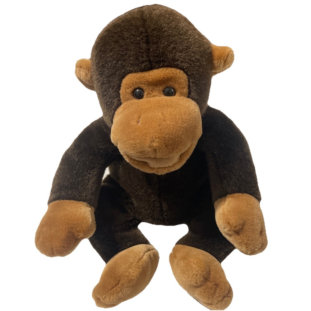 BONKERS BROWN MONKEY PLUSH HAND PUPPET 13in TOY COLLECTION