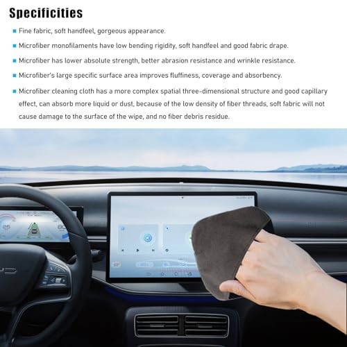 Car Screen Cleaner, Microfiber Auto Screen Cleaning Pad, Foldable Square,1Pcs