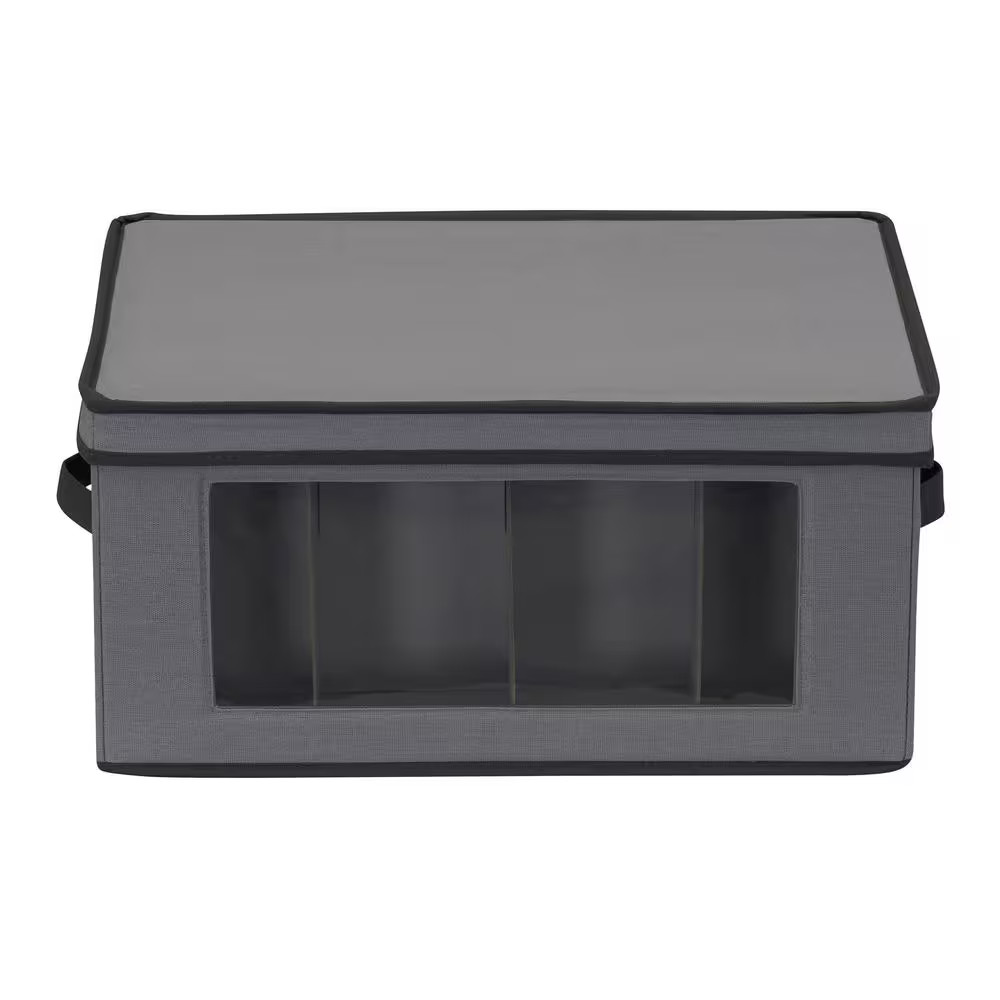 Balloon Wine Glass Storage Box in Gray