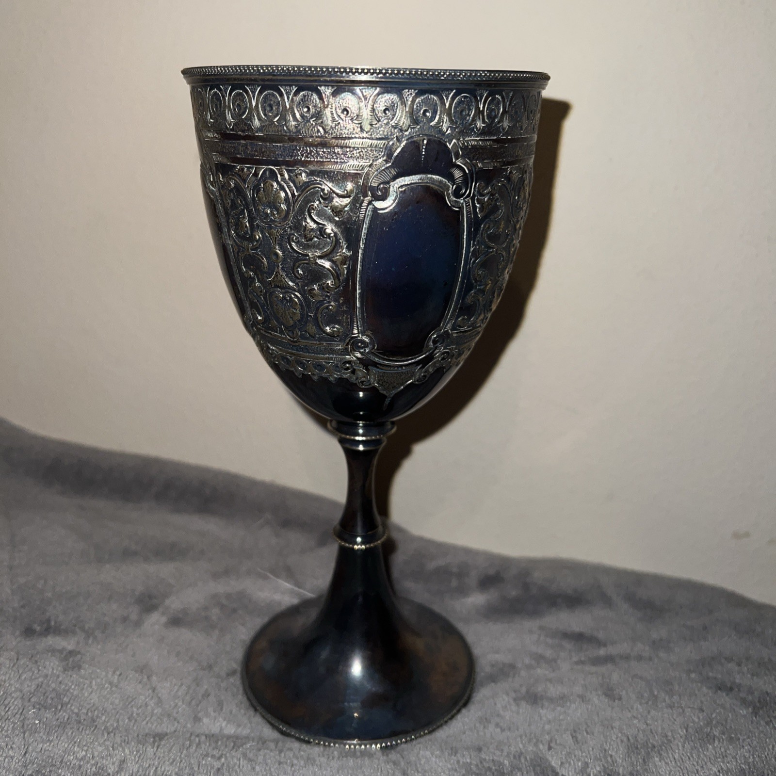 Antique Silver Plated(?) Church Goblet/Chalice Engraved xxster & Son 2693