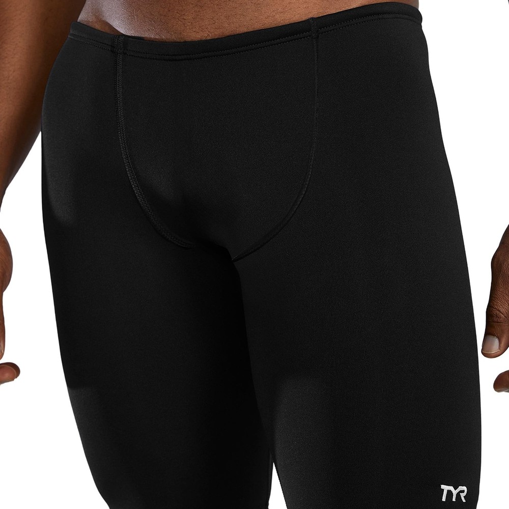 TYR Men's Durafast Elite Solid Jammer Swimsuit, Black, 34