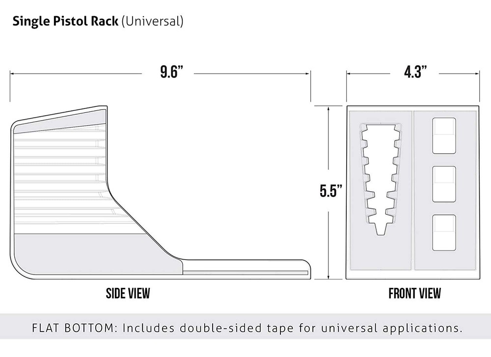 Modular Pistol Rack Protective Handgun Storage