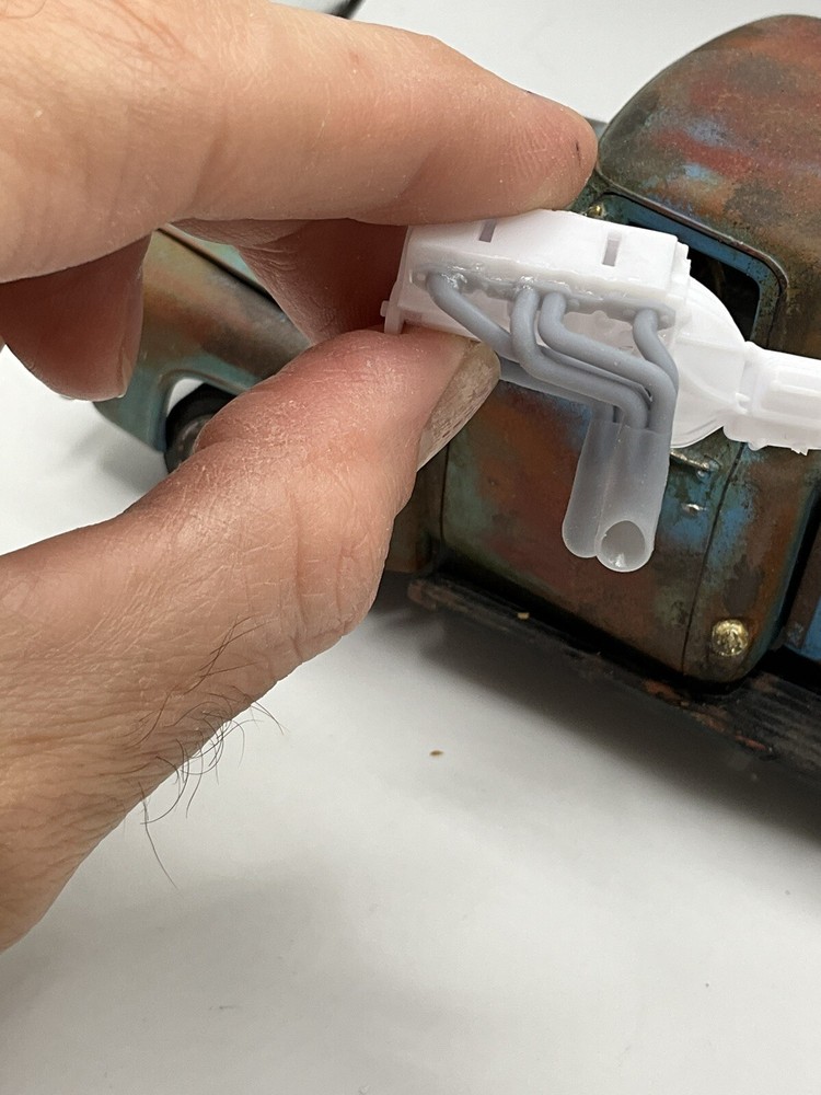 1/25 Straight Down Gasser Headers 3d Printed