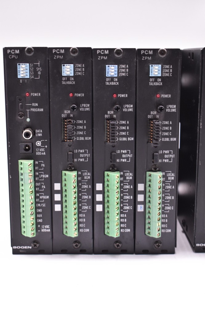 Bogen Communication PCM2000-B 2x CPU 6x ZPM ZONE Paging System Modules