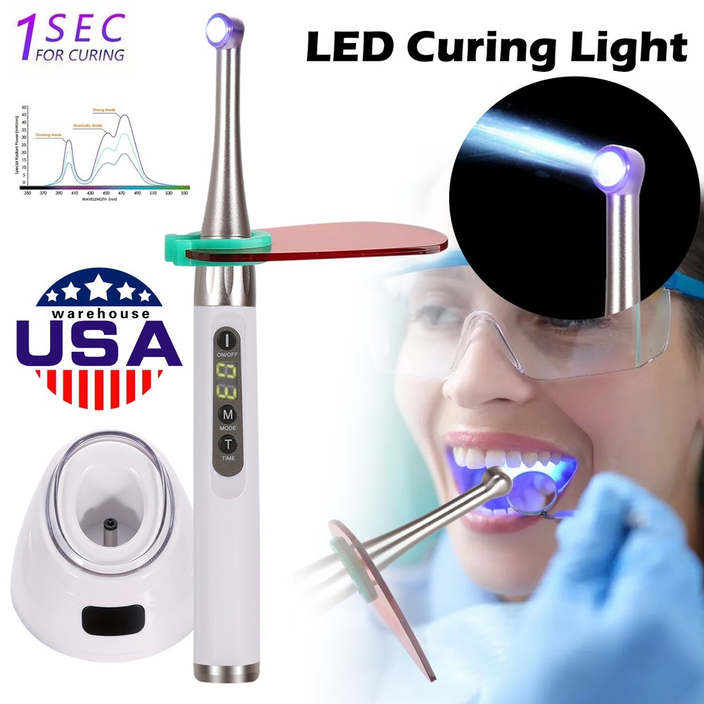 Dental iLED Curing Light Lamp Wireless 1 Second Curing 2500mw/c㎡