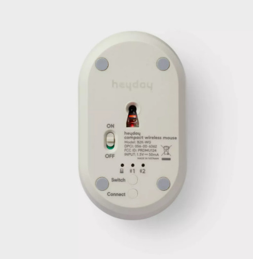 NIB Wireless Mouse GRAY Compact Bluetooth 5.1 USB Receiver 33FT Range